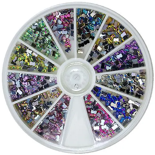 Ozdobné kamínky, sada - mašličky, hologram