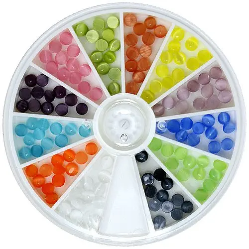 Sada ozdobných kamínků - kulaté, 4mm