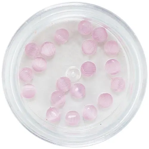 Světle fialové ozdoby na nehty, 3 mm - kulaté kamínky