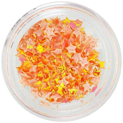 Hvězdičky látkové - oranžově opálové