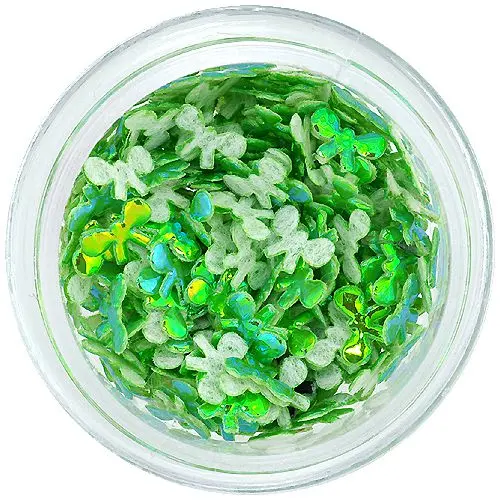 Zelené látkové mašličky