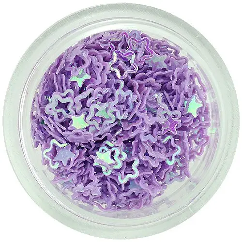 Fialové kvítky na nehty - obrysy