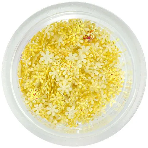 Kvítky látkové - světle žluté, malé