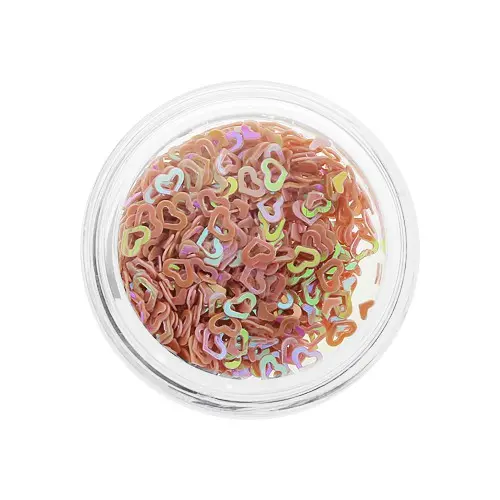 Ozdobné konfety - starorůžová srdíčka