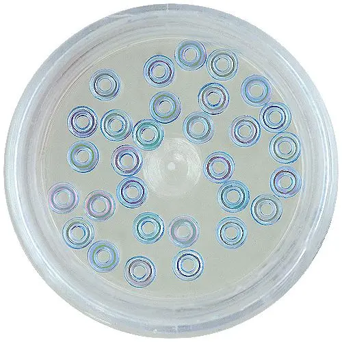 Nail art prstýnky – světle modré