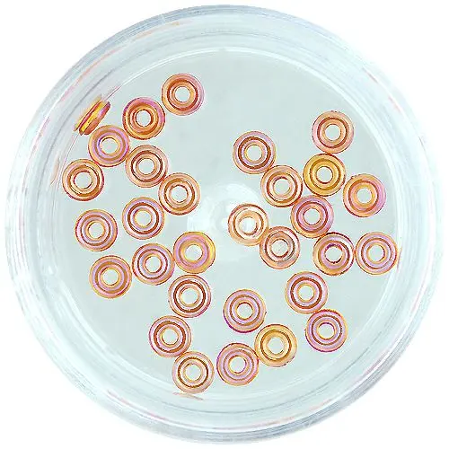 Ozdoby na nehty - oranžové prstýnky