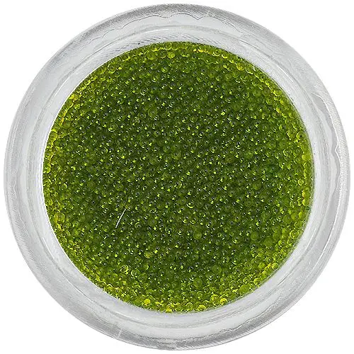 Perly na nehty 0,5 mm – olivově zelené