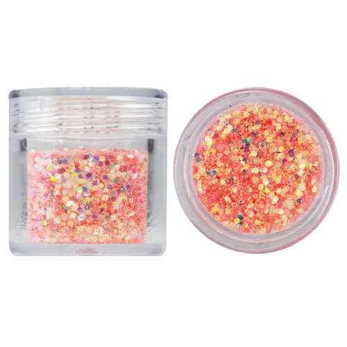 Šestihran v prášku, 1mm - oranžový, 10g