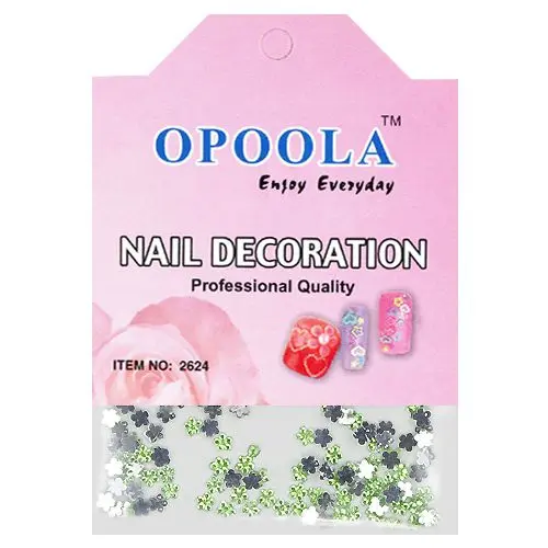 Ozdobné kamínky, květinky - světle zelené 50 ks