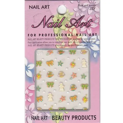 Kvítek, andílek, mašle - 3D nálepky, vánoční