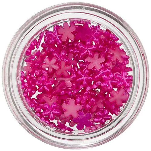 Perleťové kvítky na nehty - růžovofialové