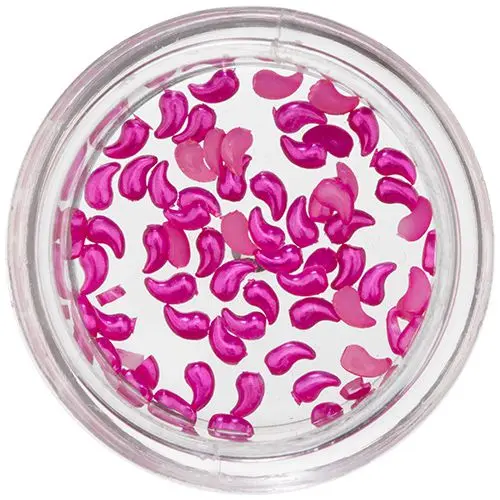 Perleťové slzičky na nehty - zahnuté, růžovofialové