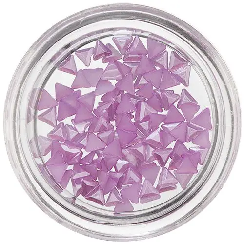 Fialové trojúhelníky na zdobení nehtů, perleť
