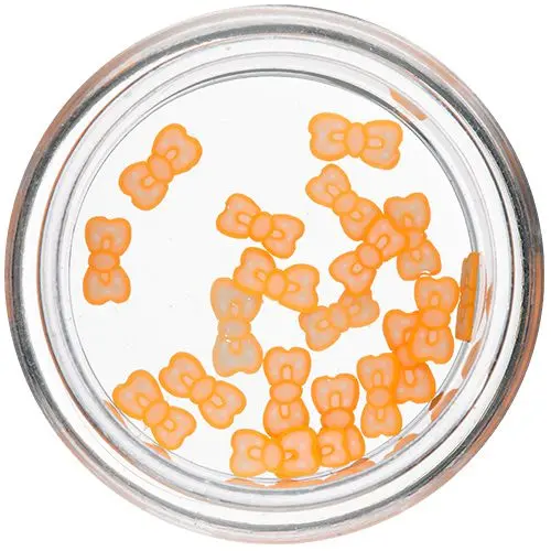 Fimo mašličky – bílo-neonově oranžové, nařezané