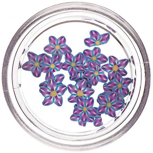 Fimo nehtové ozdoby - nařezané květinky