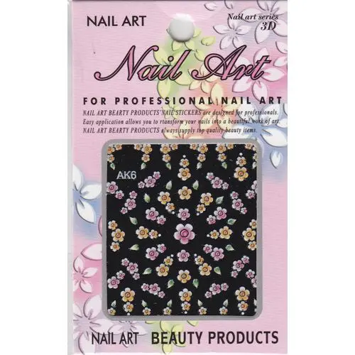 Třpytivé samolepky 3D - růžové a oranžové květy