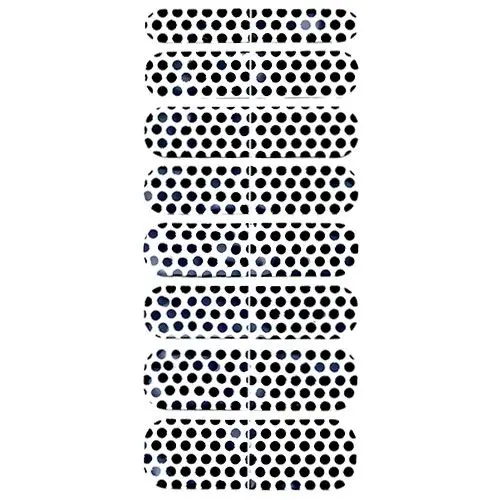 Nálepky na nehty - bílé se stříbrnými kuličkami